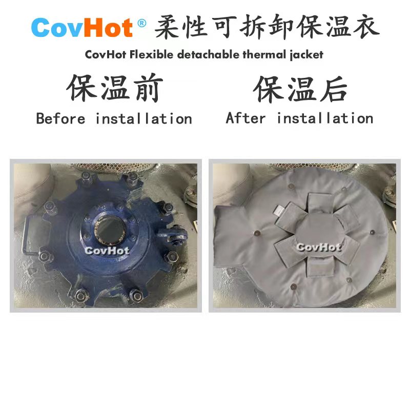 食品糧油企業(yè)人孔視鏡保溫衣,可拆卸方便觀察,耐高溫防腐